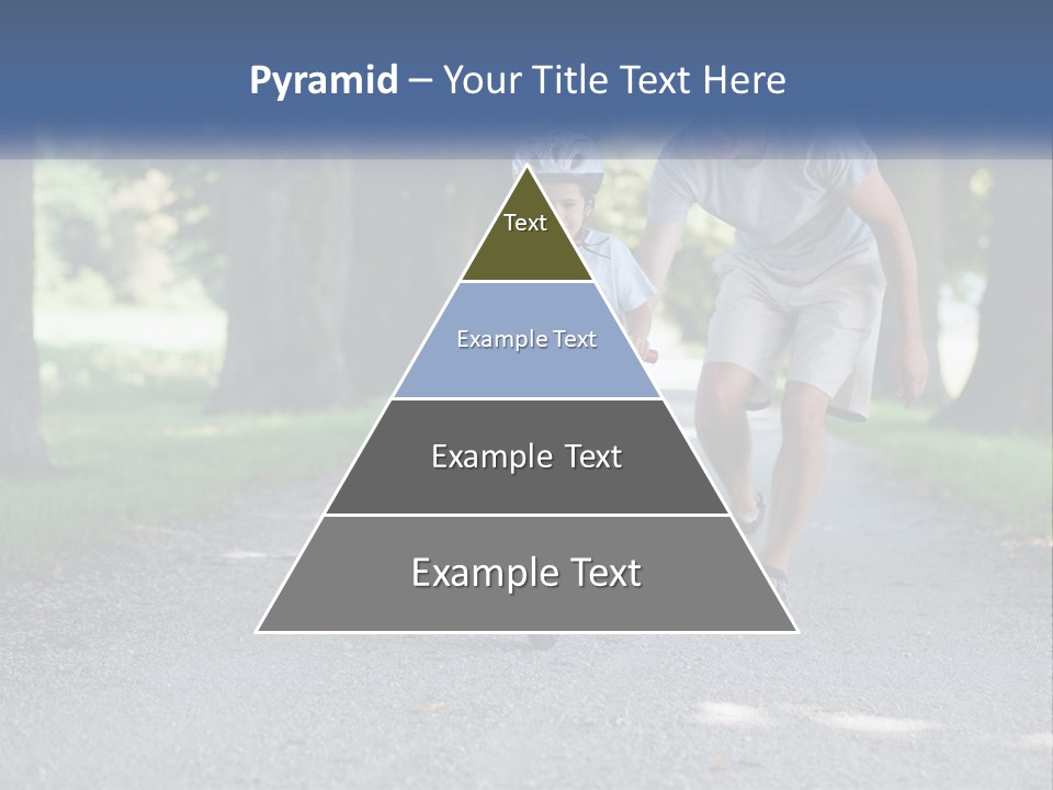 A Man Teaching A Boy How To Ride A Bike PowerPoint Template