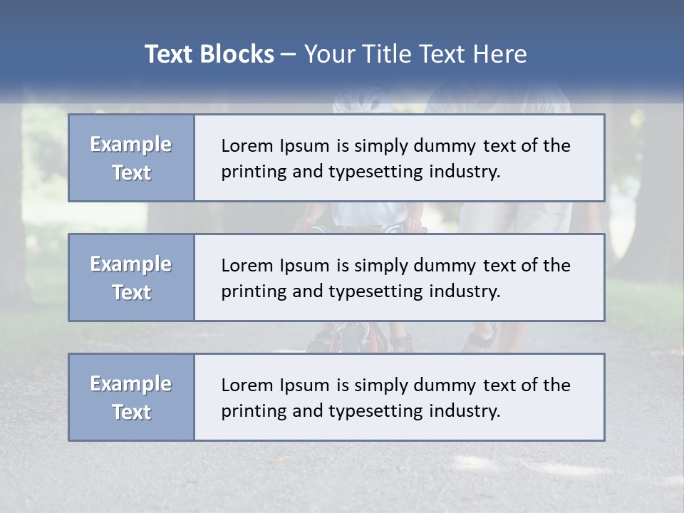 A Man Teaching A Boy How To Ride A Bike PowerPoint Template