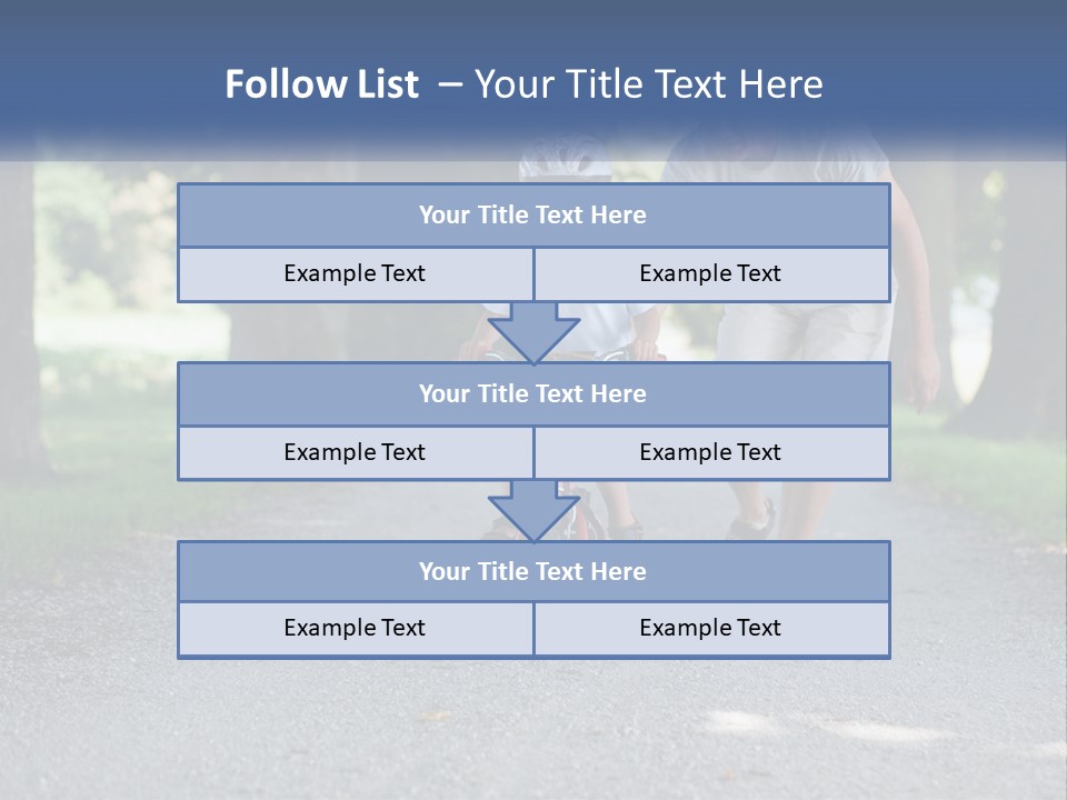 A Man Teaching A Boy How To Ride A Bike PowerPoint Template
