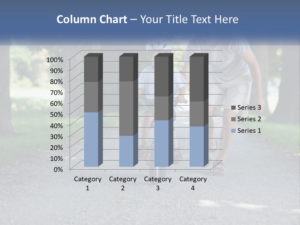 A Man Teaching A Boy How To Ride A Bike PowerPoint Template