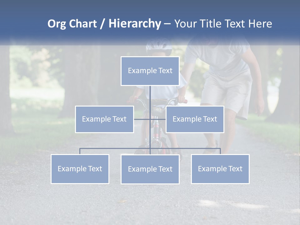 A Man Teaching A Boy How To Ride A Bike PowerPoint Template