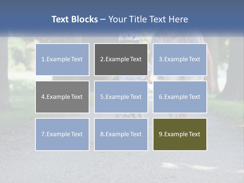A Man Teaching A Boy How To Ride A Bike PowerPoint Template