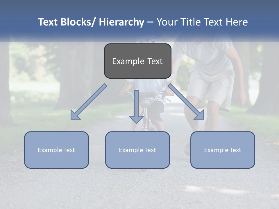 A Man Teaching A Boy How To Ride A Bike PowerPoint Template