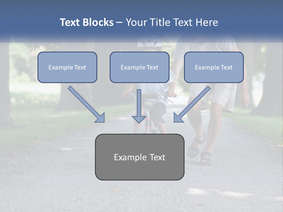 A Man Teaching A Boy How To Ride A Bike PowerPoint Template
