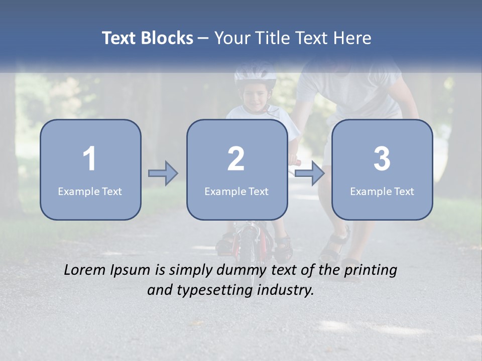 A Man Teaching A Boy How To Ride A Bike PowerPoint Template