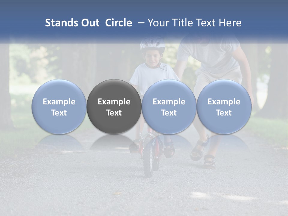 A Man Teaching A Boy How To Ride A Bike PowerPoint Template