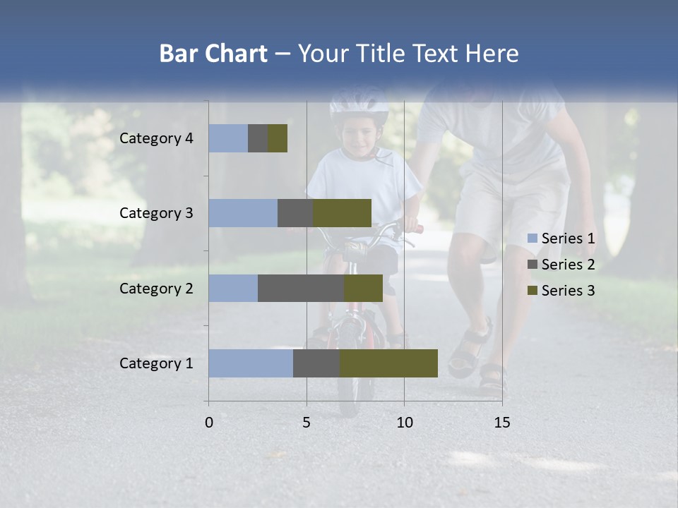 A Man Teaching A Boy How To Ride A Bike PowerPoint Template