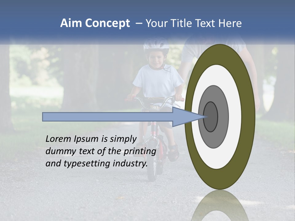 A Man Teaching A Boy How To Ride A Bike PowerPoint Template