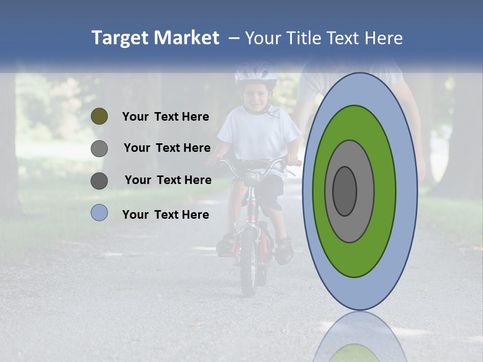 A Man Teaching A Boy How To Ride A Bike PowerPoint Template