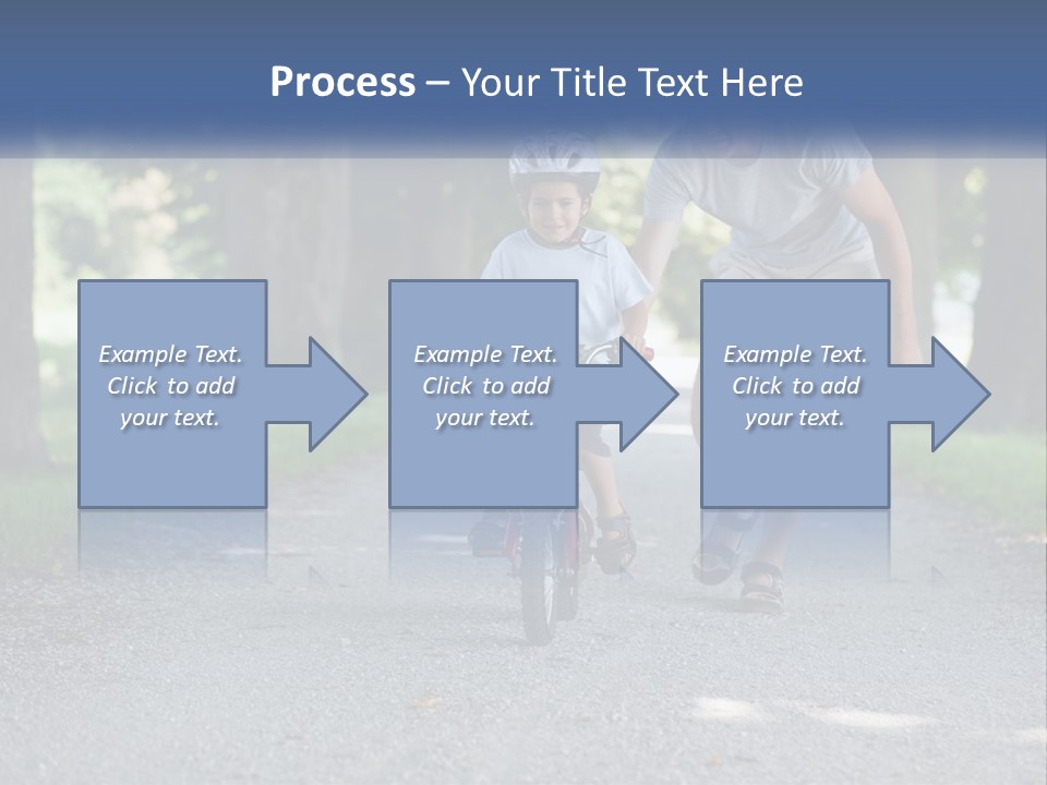 A Man Teaching A Boy How To Ride A Bike PowerPoint Template