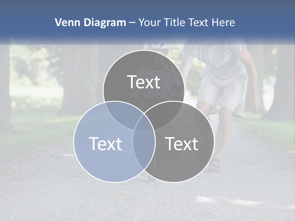 A Man Teaching A Boy How To Ride A Bike PowerPoint Template