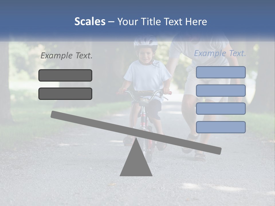 A Man Teaching A Boy How To Ride A Bike PowerPoint Template
