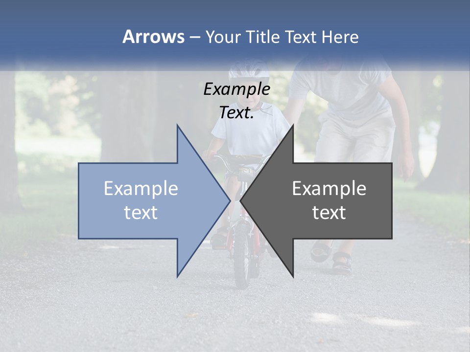 A Man Teaching A Boy How To Ride A Bike PowerPoint Template