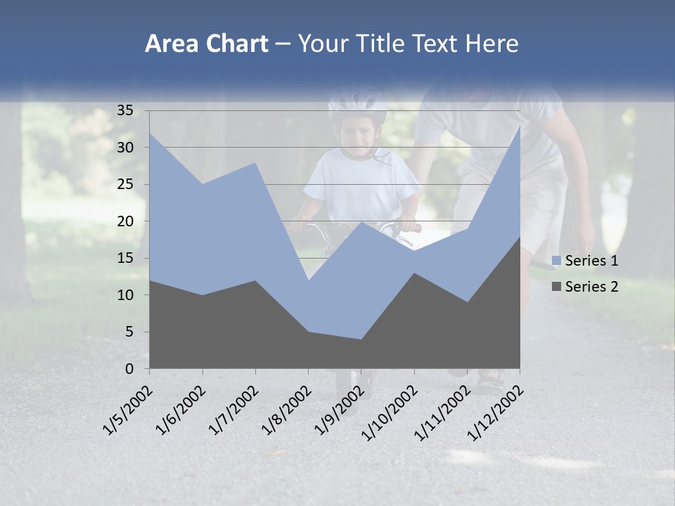 A Man Teaching A Boy How To Ride A Bike PowerPoint Template