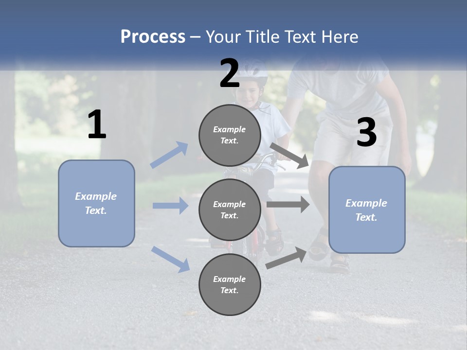A Man Teaching A Boy How To Ride A Bike PowerPoint Template