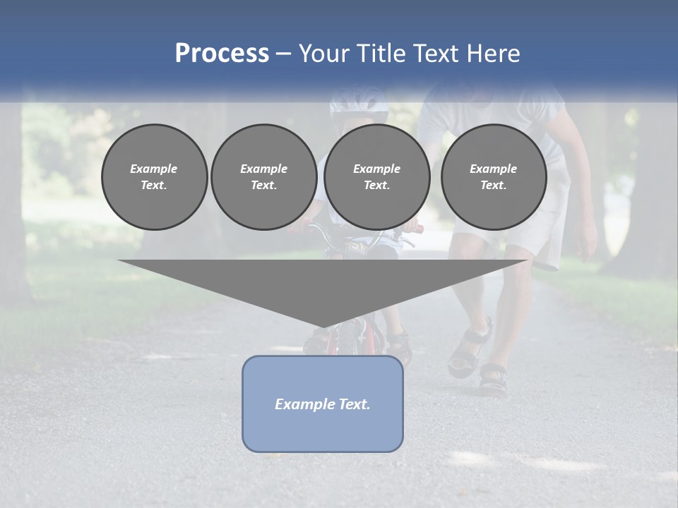 A Man Teaching A Boy How To Ride A Bike PowerPoint Template