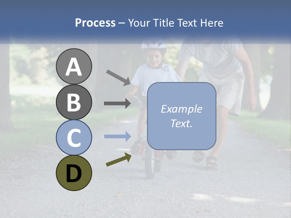 A Man Teaching A Boy How To Ride A Bike PowerPoint Template