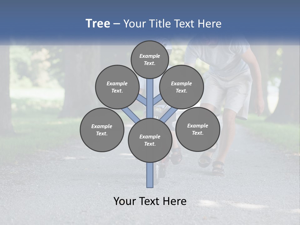 A Man Teaching A Boy How To Ride A Bike PowerPoint Template