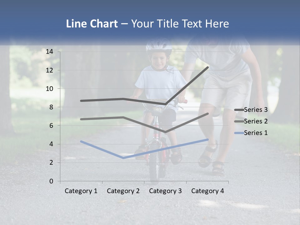 A Man Teaching A Boy How To Ride A Bike PowerPoint Template