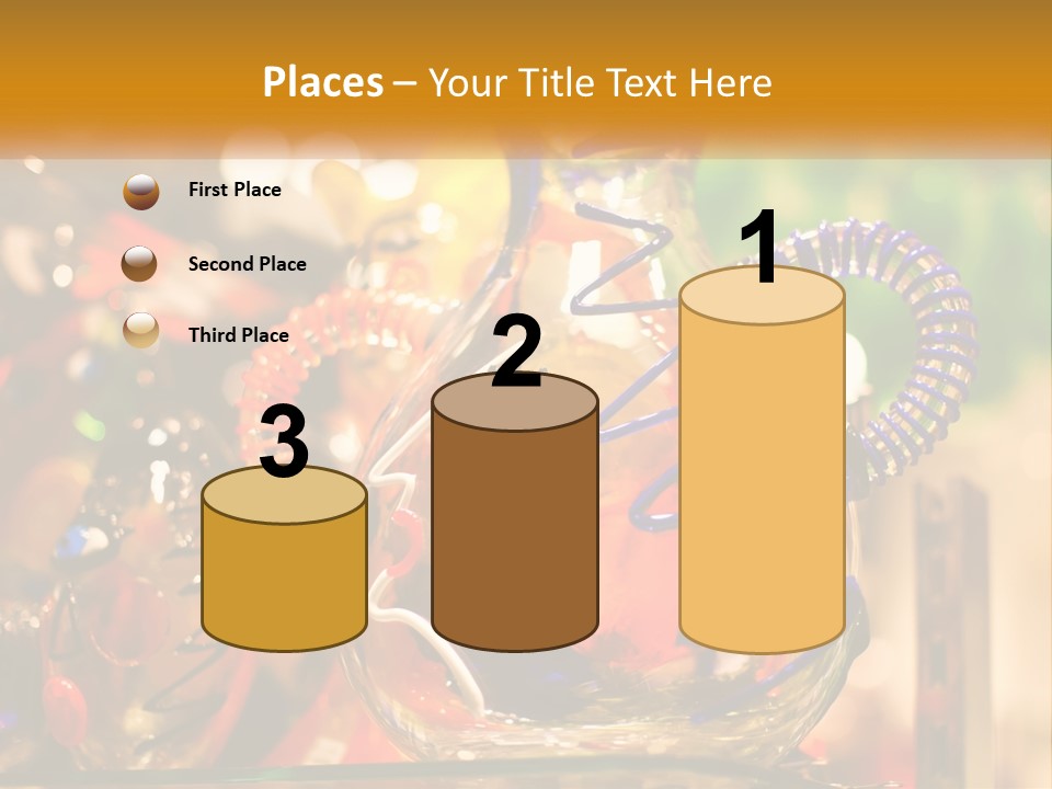 A Group Of Glass Vases Sitting On Top Of A Table PowerPoint Template