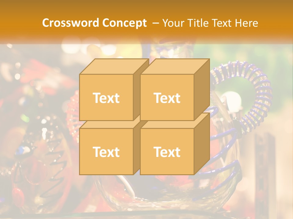 A Group Of Glass Vases Sitting On Top Of A Table PowerPoint Template