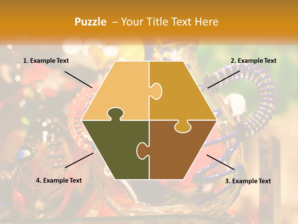 A Group Of Glass Vases Sitting On Top Of A Table PowerPoint Template