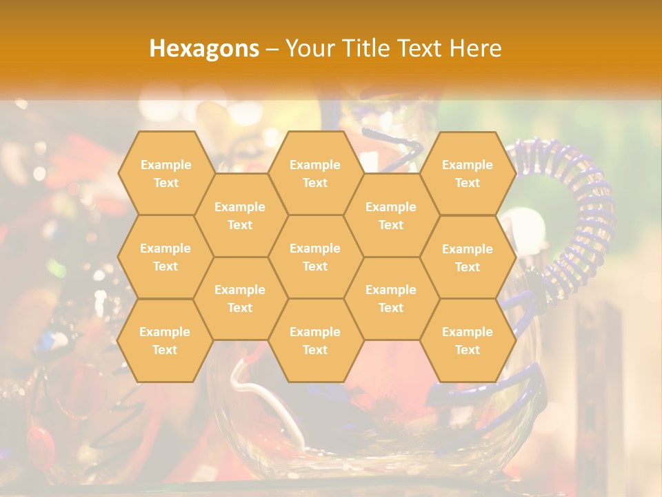 A Group Of Glass Vases Sitting On Top Of A Table PowerPoint Template