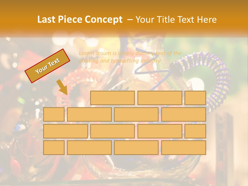 A Group Of Glass Vases Sitting On Top Of A Table PowerPoint Template