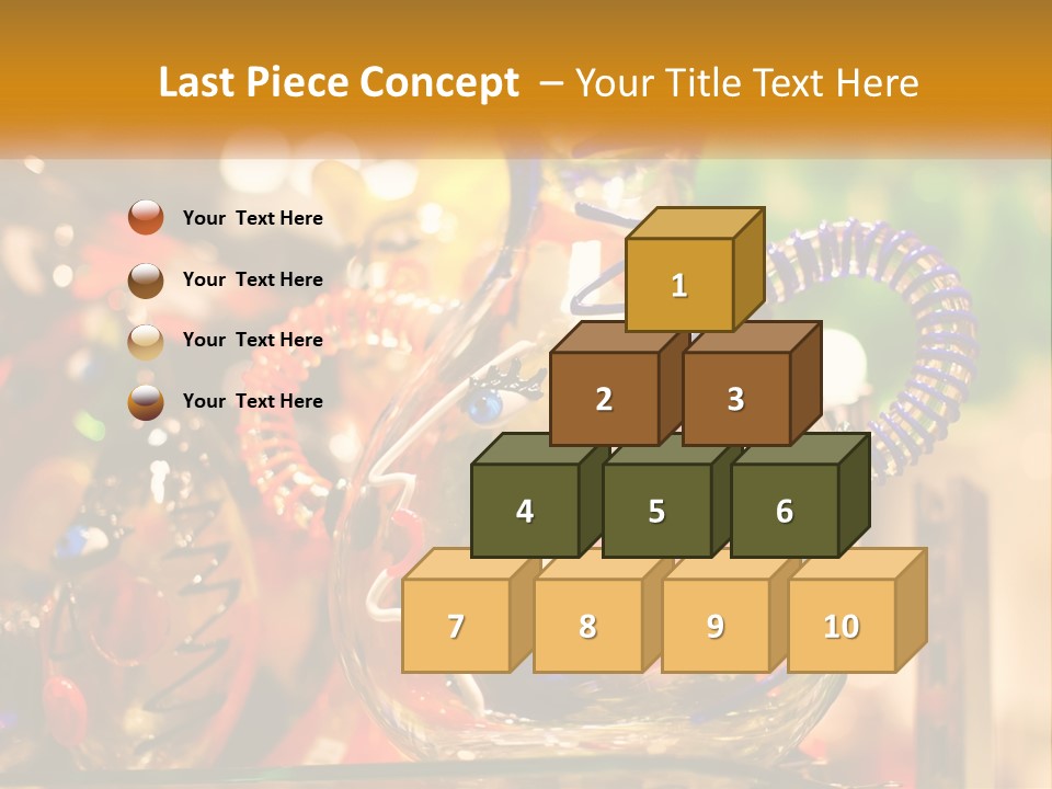 A Group Of Glass Vases Sitting On Top Of A Table PowerPoint Template