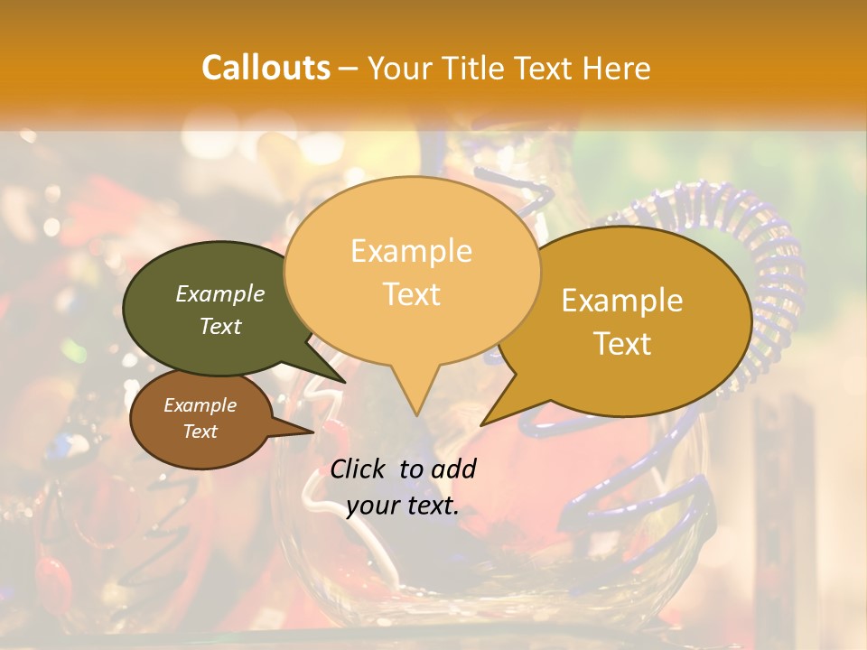 A Group Of Glass Vases Sitting On Top Of A Table PowerPoint Template