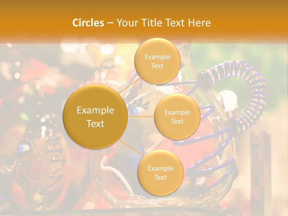 A Group Of Glass Vases Sitting On Top Of A Table PowerPoint Template