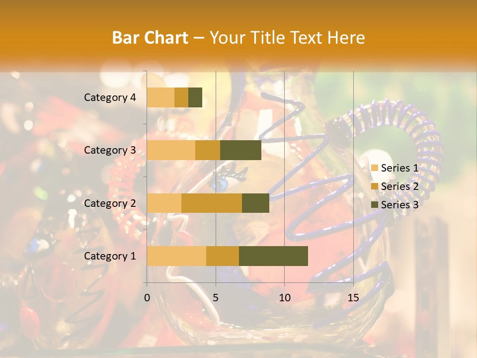 A Group Of Glass Vases Sitting On Top Of A Table PowerPoint Template