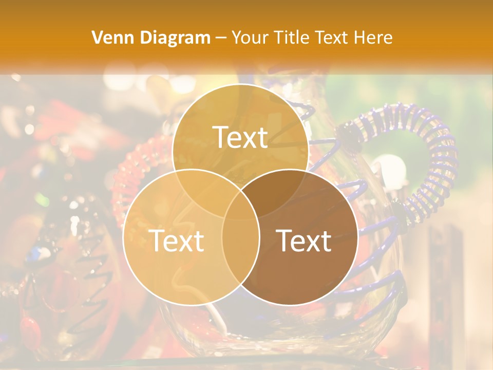 A Group Of Glass Vases Sitting On Top Of A Table PowerPoint Template