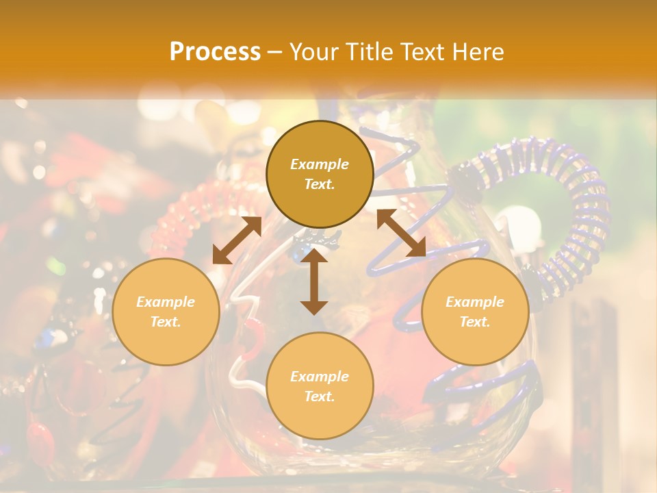 A Group Of Glass Vases Sitting On Top Of A Table PowerPoint Template