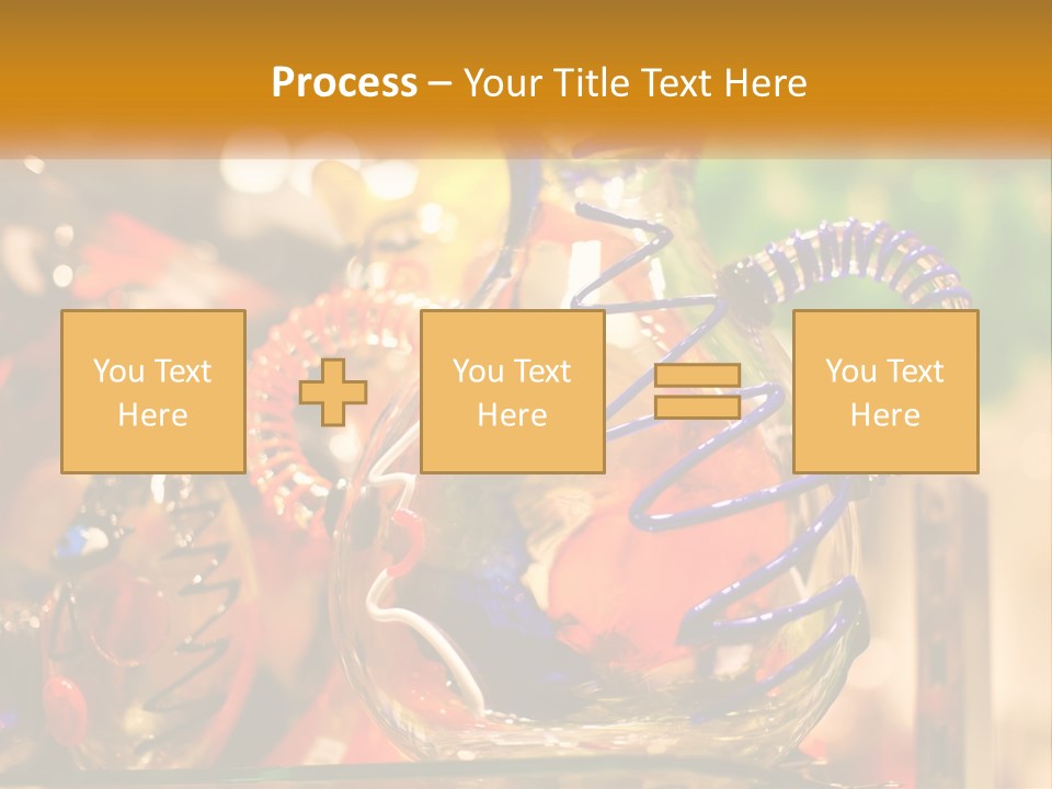 A Group Of Glass Vases Sitting On Top Of A Table PowerPoint Template