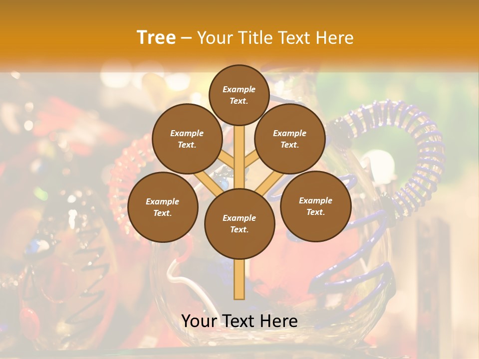 A Group Of Glass Vases Sitting On Top Of A Table PowerPoint Template