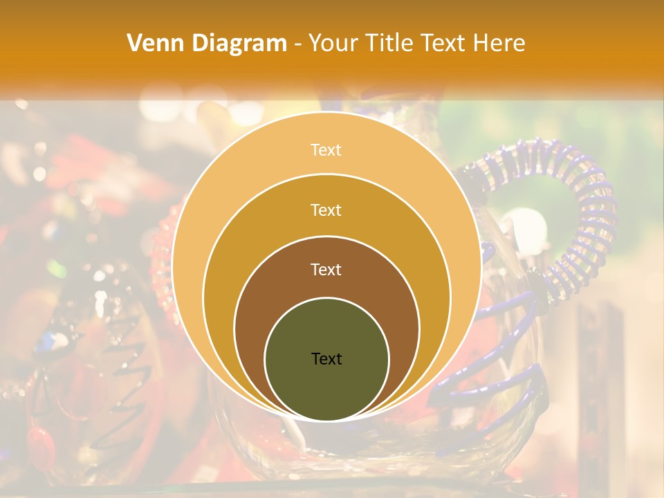 A Group Of Glass Vases Sitting On Top Of A Table PowerPoint Template