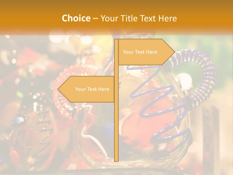 A Group Of Glass Vases Sitting On Top Of A Table PowerPoint Template