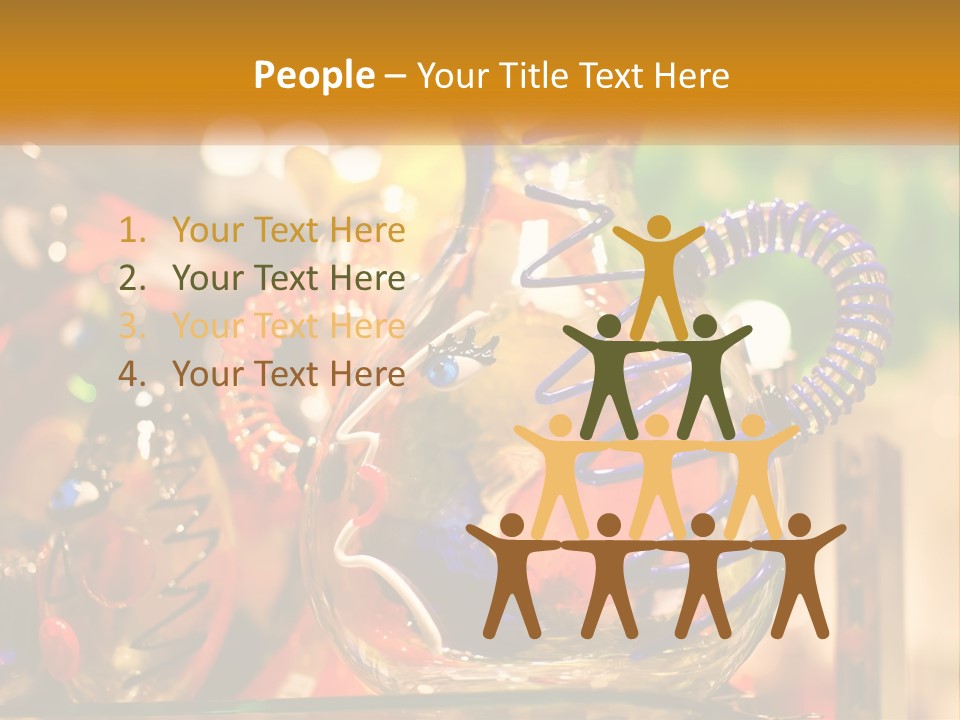 A Group Of Glass Vases Sitting On Top Of A Table PowerPoint Template