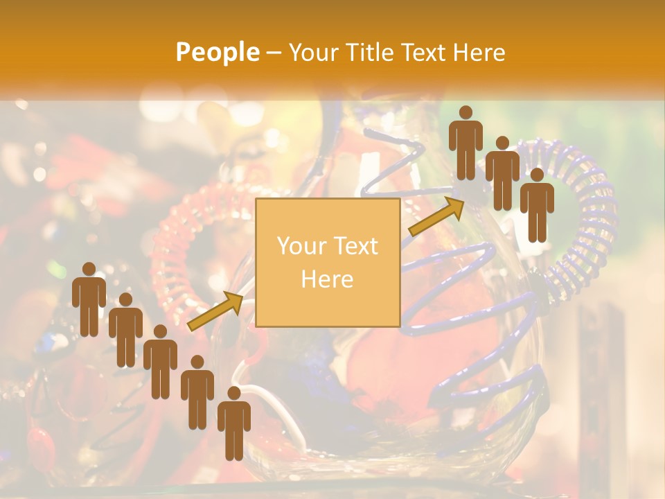 A Group Of Glass Vases Sitting On Top Of A Table PowerPoint Template