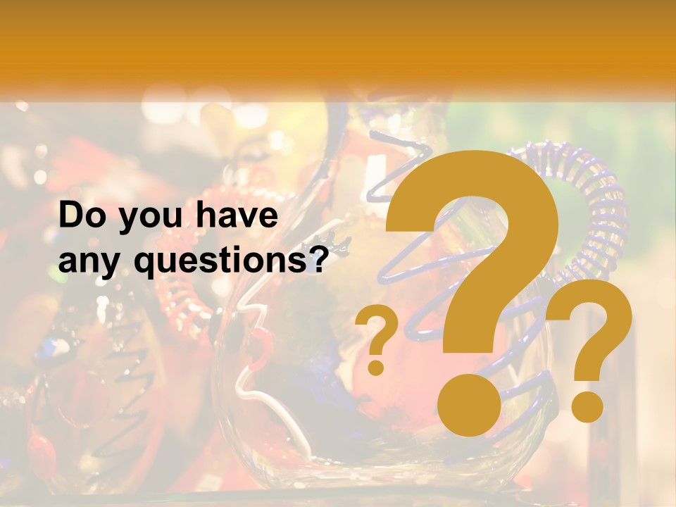 A Group Of Glass Vases Sitting On Top Of A Table PowerPoint Template