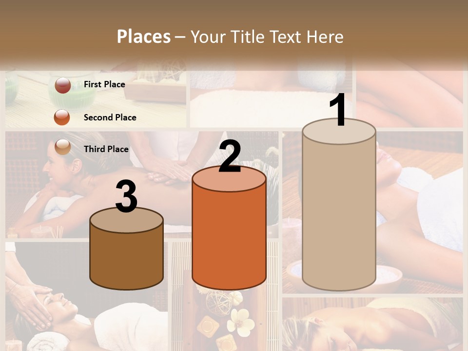 A Collage Of Pictures Of A Woman Getting A Massage PowerPoint Template