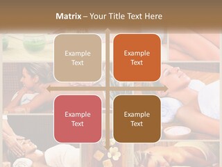 A Collage Of Pictures Of A Woman Getting A Massage PowerPoint Template