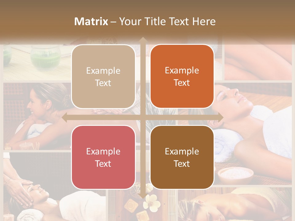 A Collage Of Pictures Of A Woman Getting A Massage PowerPoint Template