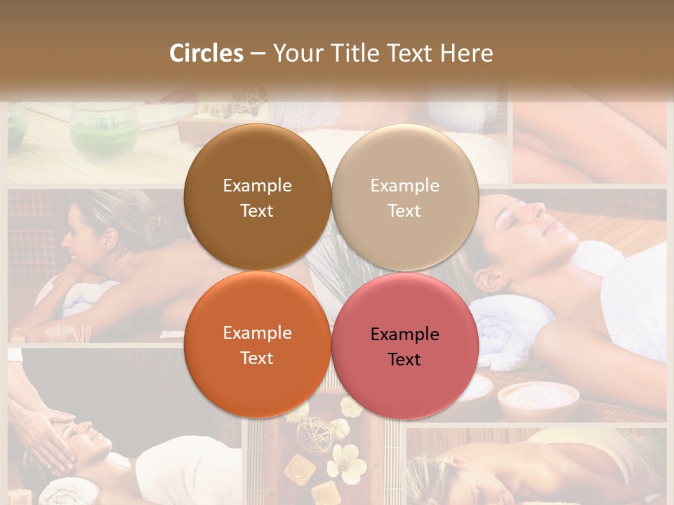 A Collage Of Pictures Of A Woman Getting A Massage PowerPoint Template