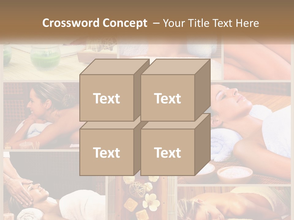 A Collage Of Pictures Of A Woman Getting A Massage PowerPoint Template