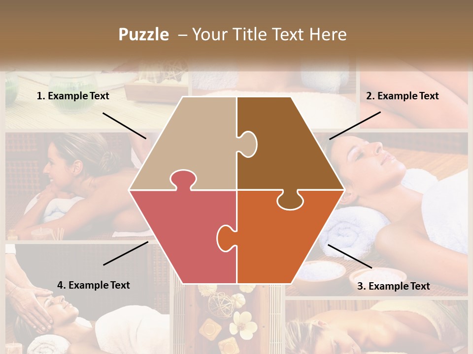 A Collage Of Pictures Of A Woman Getting A Massage PowerPoint Template