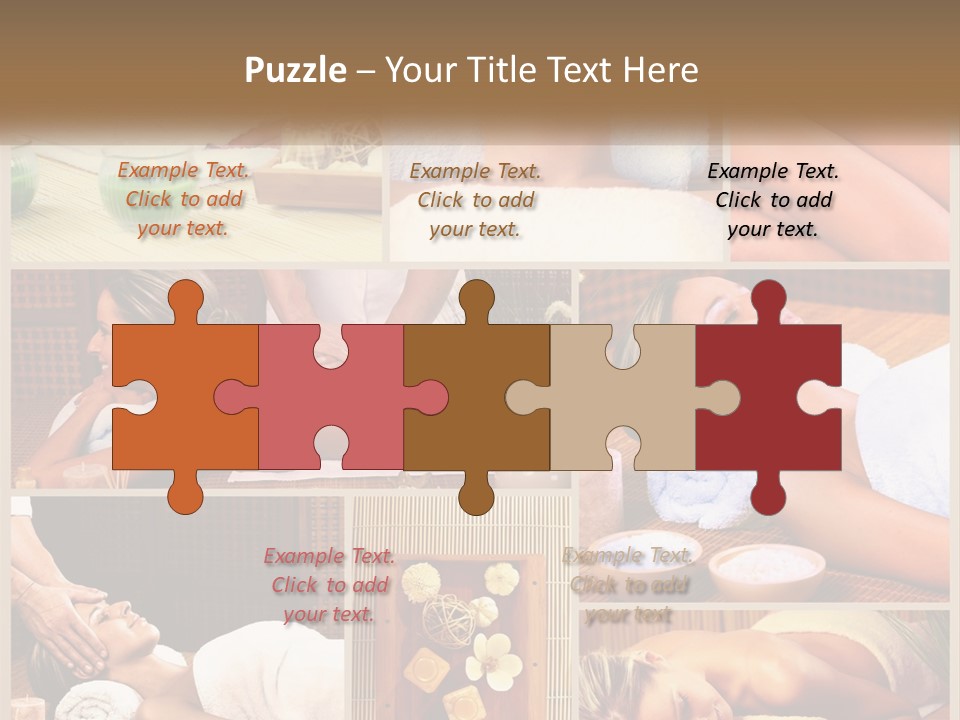 A Collage Of Pictures Of A Woman Getting A Massage PowerPoint Template