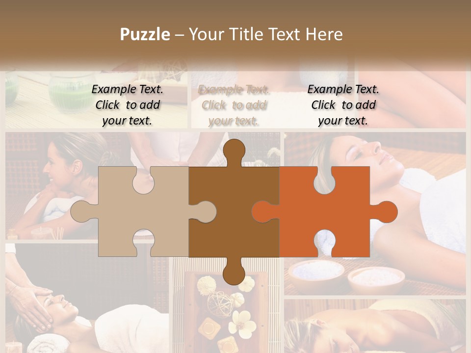 A Collage Of Pictures Of A Woman Getting A Massage PowerPoint Template