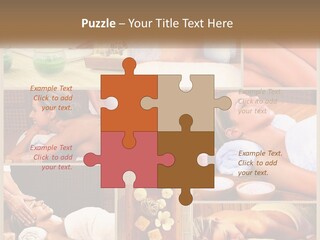A Collage Of Pictures Of A Woman Getting A Massage PowerPoint Template